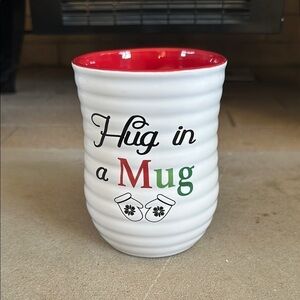 White and Red Hug in a Mug NWOT